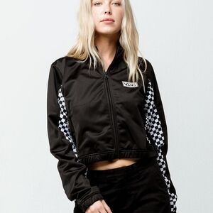 Vans Cropped Black & White Jacket Size Small